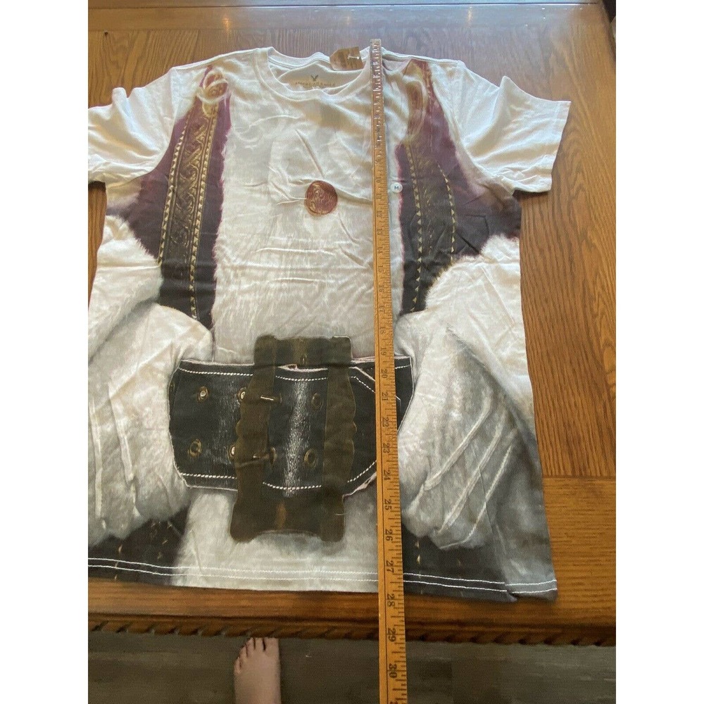 American Eagle Classic Fit Christmas T Shirt Santa Beard New NWT Sz M Holiday - Picture 3 of 6